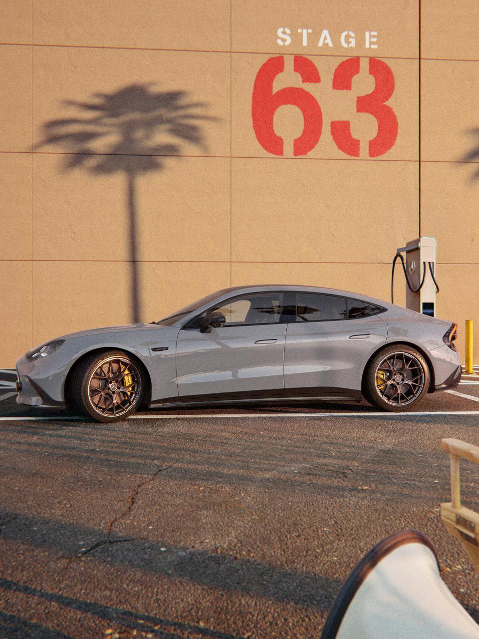 The side of the Mercedes-AMG GT 4-Door Coupé
