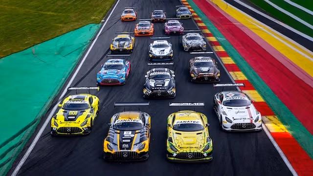All 15 Mercedes-AMG GTs at the 24h of Spa
