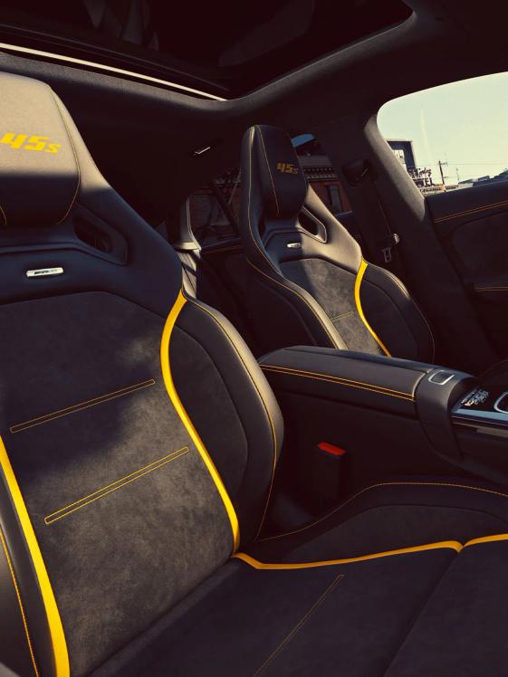 Seats and upholstery of the Mercedes-AMG CLA 45s special edition