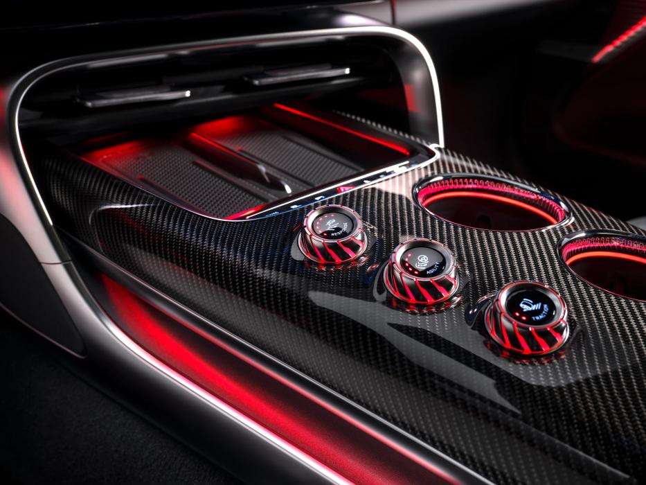 Driver's view of the centre console